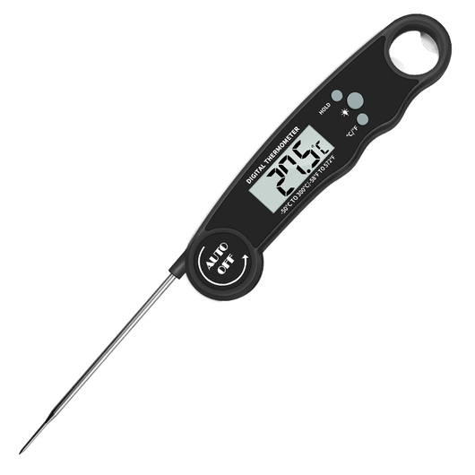Waterproof Digital Meat Thermometer with Folding Probe and Bottle Opener