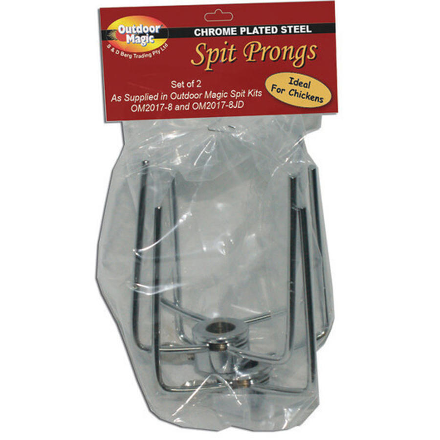 Chrome Plated 4 Forked Prongs (Pair) | Outdoor Magic