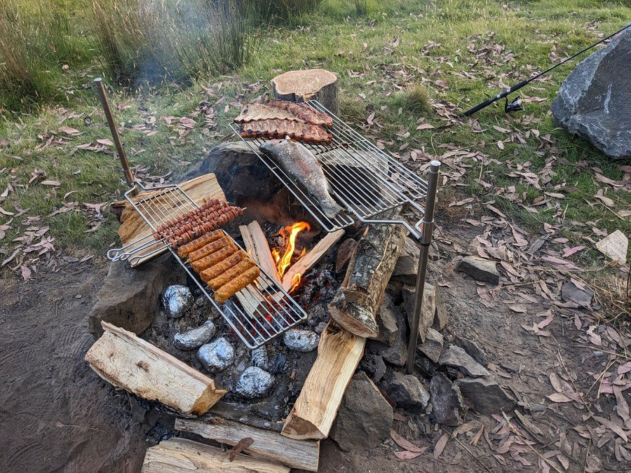 This image shows Auspit Folding Camping Grill