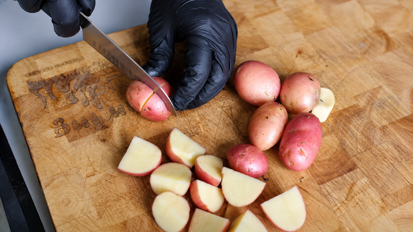 This image shows chopped potatoes This image shows chopped potatoes