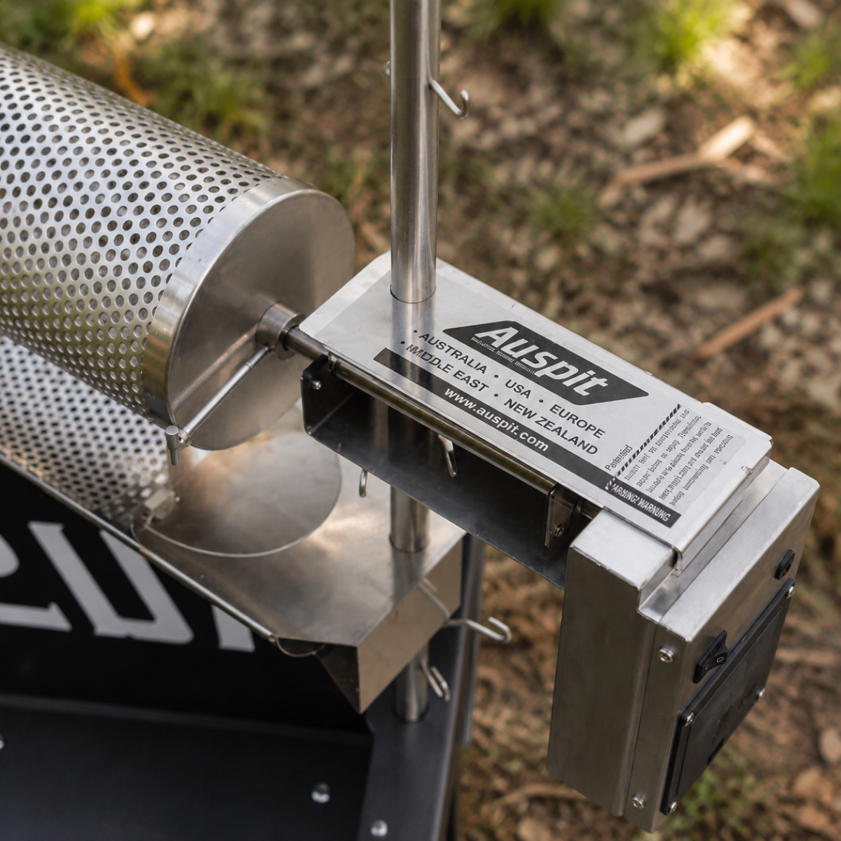 Auspit replacement motor and drive parts for portable spit rotisseries