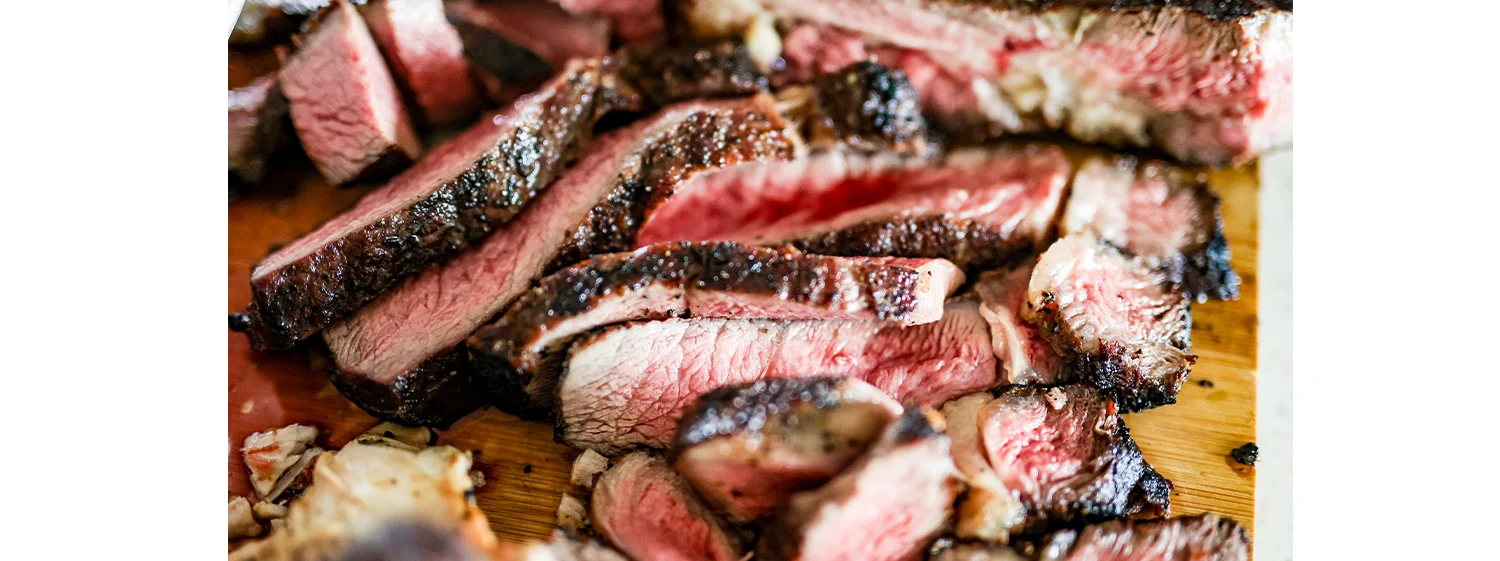 steak is served