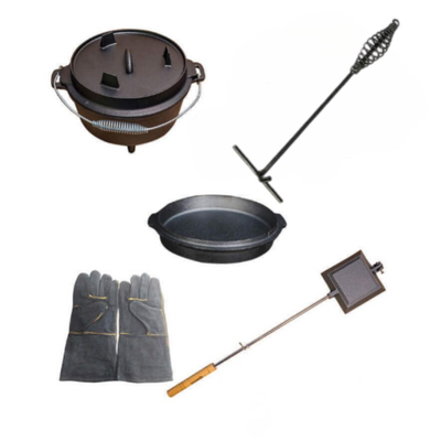5Pieces Camping Cookware Combo Set by Flaming Coals