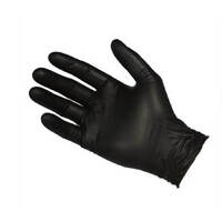 Extra Large Black Nitrile Gloves - 100 pack