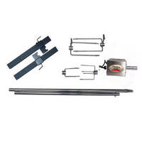 DIY BBQ Spit Rotisserie Set - Stainless Steel with Motor by Flaming Coals