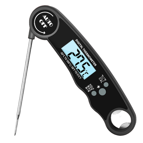 Waterproof Digital Meat Thermometer with Folding Probe and Bottle Opener