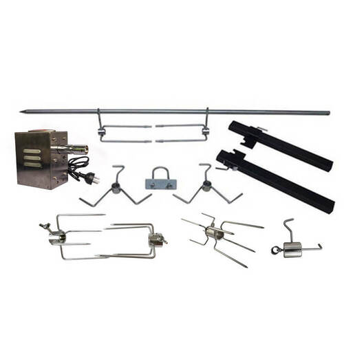 DIY BBQ Spit Rotisserie Set -The Heavy Duty Works with 30/60/120KG Motor by Flaming Coals