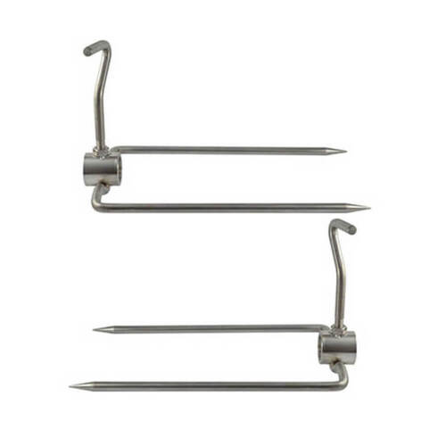 Spit Roaster Prong-Large Stainless Steel-22mm Round-(x2) - Flaming Coals