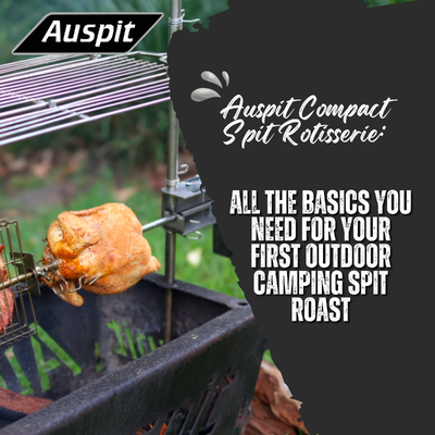 Auspit Compact Spit Rotisserie: All the Basics you need for your First Outdoor Camping Spit Roast image